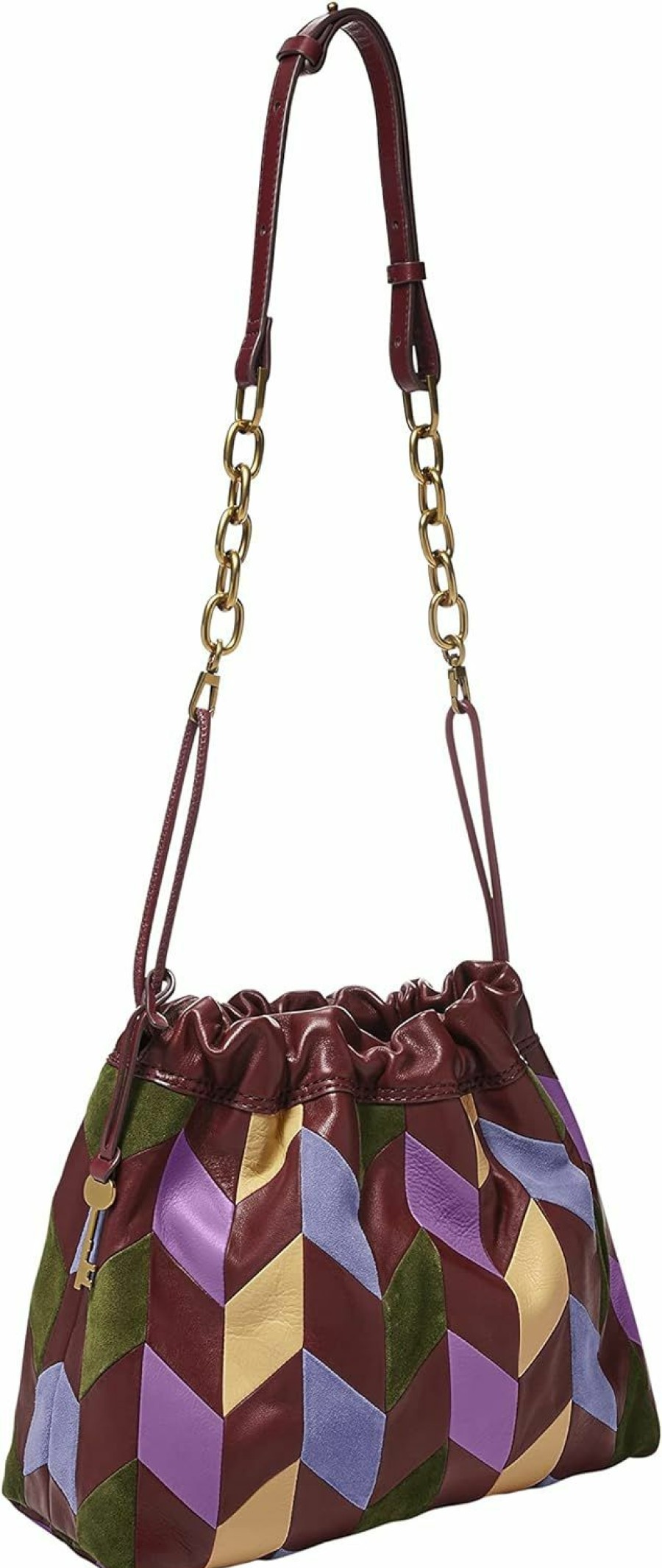 fossil Fossil Women'S Gigi Leather Drawstring Shoulder Bag Purse Handbag Shoulder Handbags