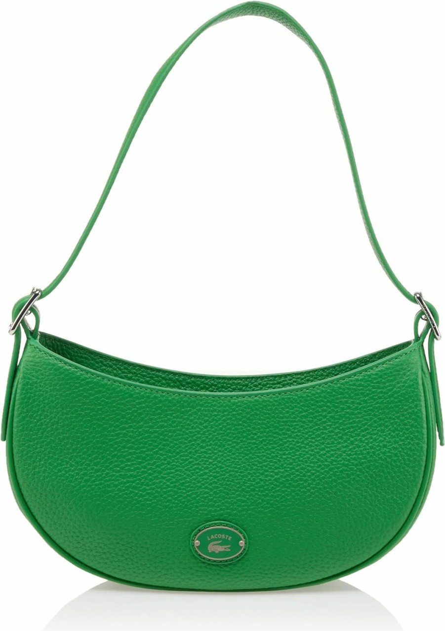 Lacoste Lacoste Top Grain Leather Halfmoon Bag Shoulder Handbags