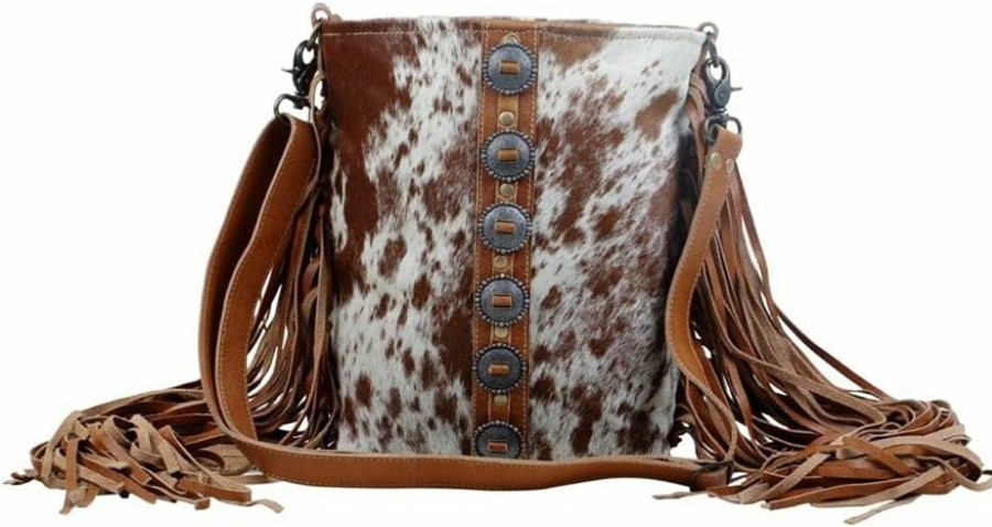 Myra Bag Myra Bag Female Flouncy Cowhide Bag Upcycled Cowhide & Leather S-2850 Shoulder Handbags