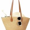 Herald Herald Large Handmade Straw Purses For Women, Summer Beach Natural Weaving Chic Woven Tote Handbags Shoulder Bags Shoulder Handbags