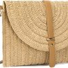 YIKOEE Yikoee Straw Bag And Card Holder Set For Women Summer Beach Purse Woven Bag With Pompom Shoulder Handbags