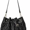 DORIS&JACKY Doris&Jacky Lambskin Drawstring Bucket Purse For Women Designer Leather Quilted Shoulder Handbags With Two Straps Shoulder Handbags