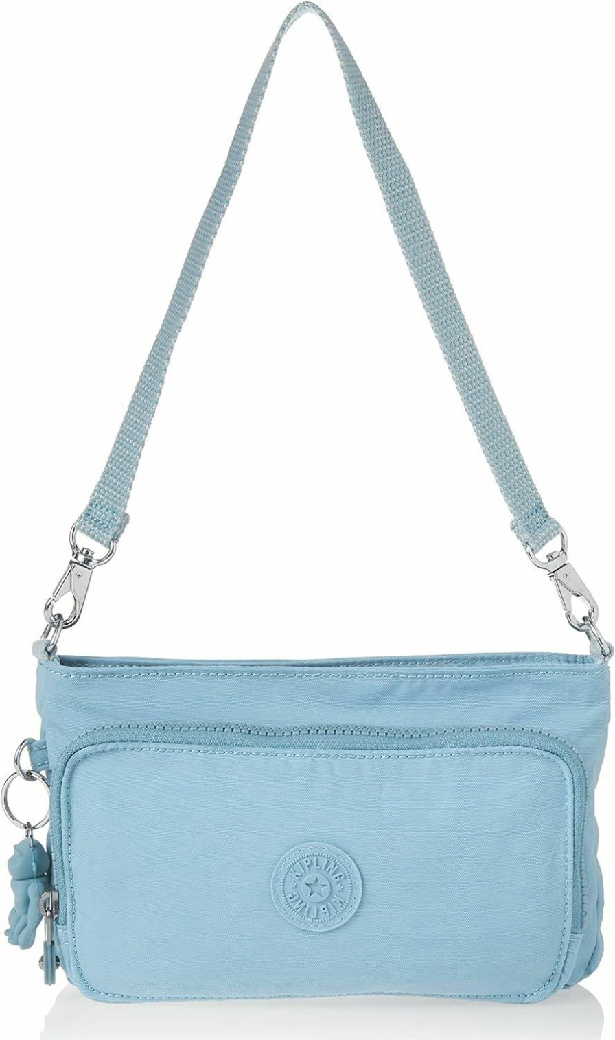 Kipling Kipling Womens Women'S Myrte Crossbody Handbag, Convertible Metallic Purse, Nylon Clutch Waist Handbag, Blue Bleu 2, 9.5 L X 5.75 H X 1.75 D Us Shoulder Handbags