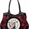 Lost Queen Lost Queen Women'S Purse Handbag Shoulder Bag | Gothic Dark Goth Victorian (Call Of The Phoenix Burgundy) Shoulder Handbags