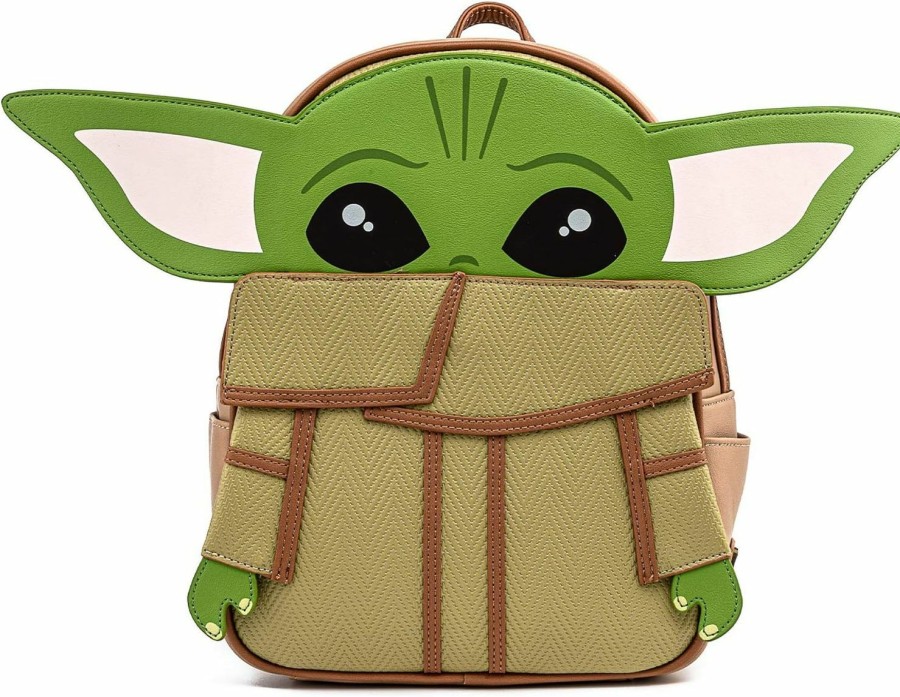 Loungefly Loungefly Mandalorian Grogu Exclusive Double Strap Shoulder Bag Shoulder Handbags