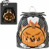 Loungefly Loungefly Nightmare Before Christmas Jack Pumpkin Head Double Strap Shoulder Bag Shoulder Handbags