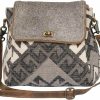 Myra Bag Myra Bag Stormy Love Shoulder Bag Upcycled Canvas, Leather, Cowhide & Rug S-2202 Shoulder Handbags