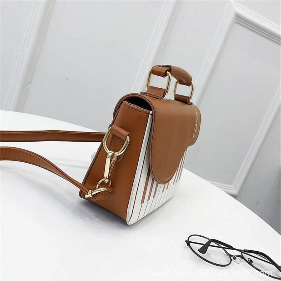 WILDFINDING Piano Guitar Music Notes Pu Leather Shoulder Tote Bag Purse Crossbody Handbag For Women Girls Shoulder Handbags