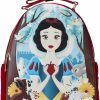 Loungefly Loungefly Disney Snow White Classic Apple Quilted Velvet Double Strap Shoulder Bag Shoulder Handbags