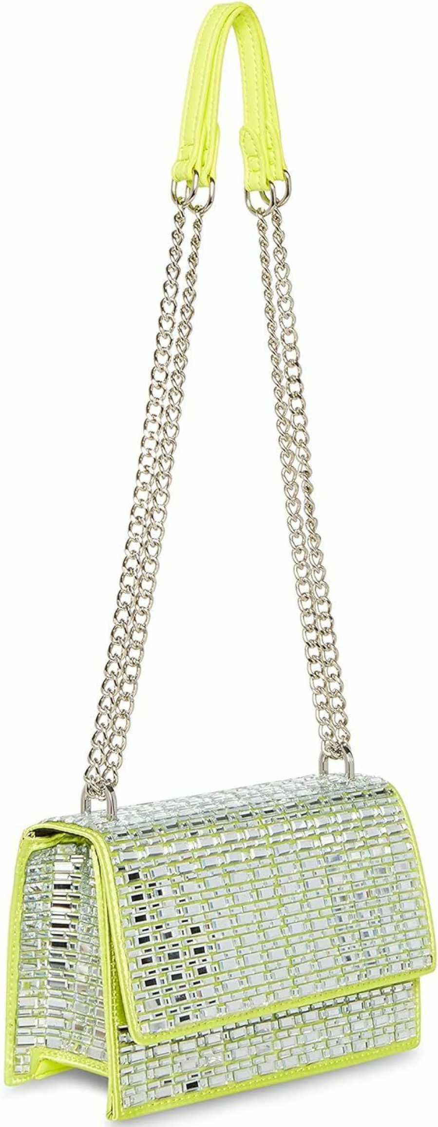 Betsey Johnson Betsey Johnson Shine On Convertible Flap Bag, Citron Shoulder Handbags