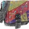 KHUSI INC "DELIGHTED TREATY" Handmade Cotton Shoulder Bag, Messenger Style Multicolor, Hand Work Cross Body Bag. Boho Hobo Bag. Shoulder Handbags