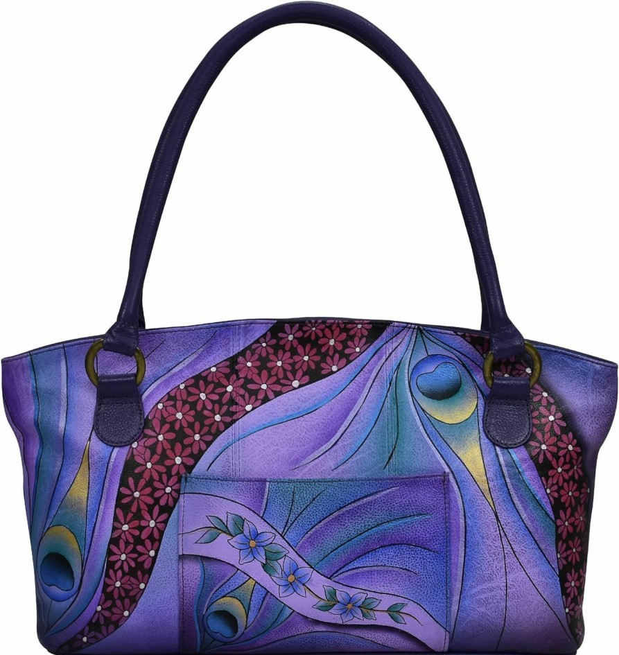 Anna by Anuschka Anna By Anuschka Women'S Hand-Painted Leather Wide Tote Shoulder Handbags