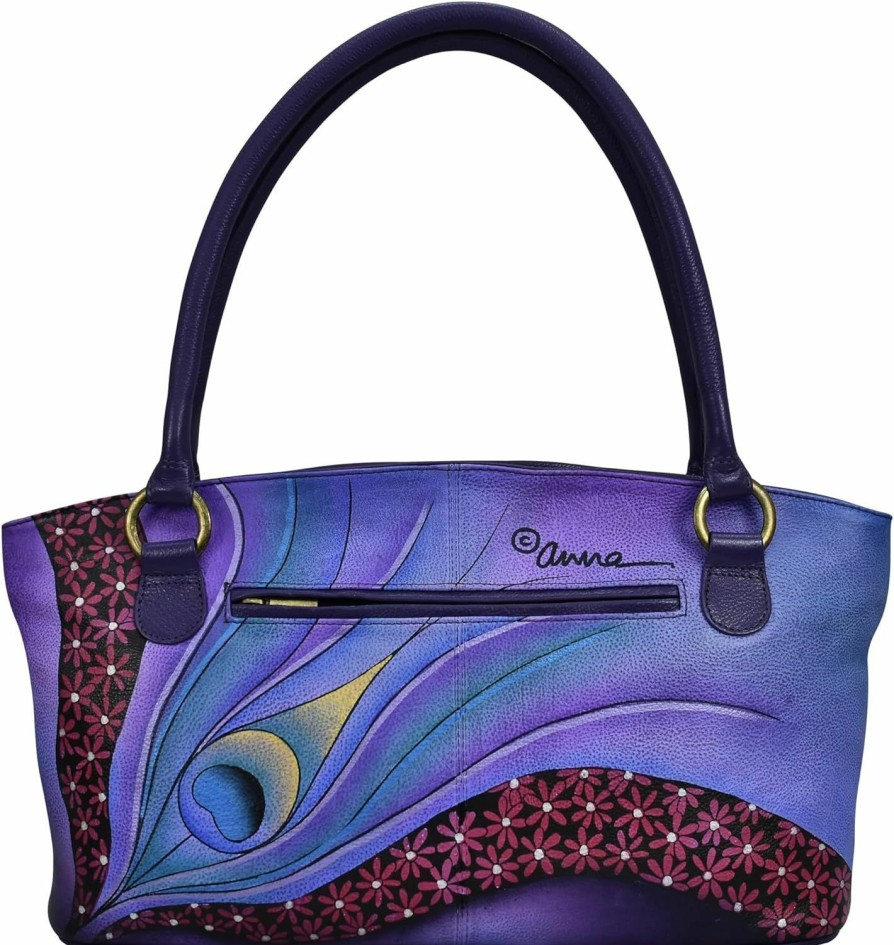 Anna by Anuschka Anna By Anuschka Women'S Hand-Painted Leather Wide Tote Shoulder Handbags