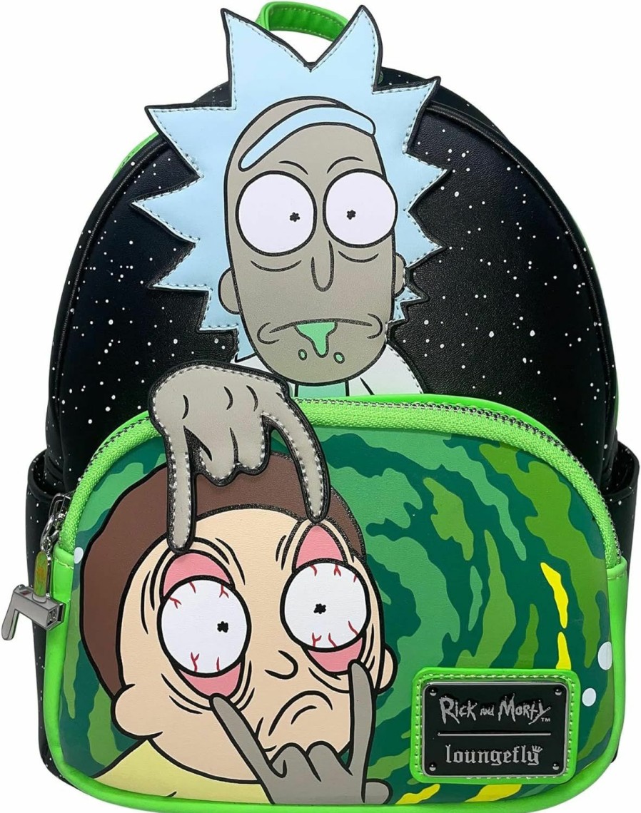 Loungefly Loungefly Rick And Morty Glow In The Dark Womens Double Strap Shoulder Bag Purse Shoulder Handbags