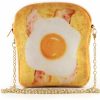 QiMing Qiming Butter Toast Shoulder Bag,Cute Plush Food Crossbody Handbag For Women Shoulder Handbags