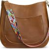 S-ZONE S-Zone Women Genuine Leather Hobo Bag Crossbody Bucket Purse Vintage Shoulder Handbag With Woven Strap Shoulder Handbags