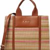 Anne Klein Anne Klein Texturized Canvas Mini Tote, Stripe Multi/Saddle Shoulder Handbags