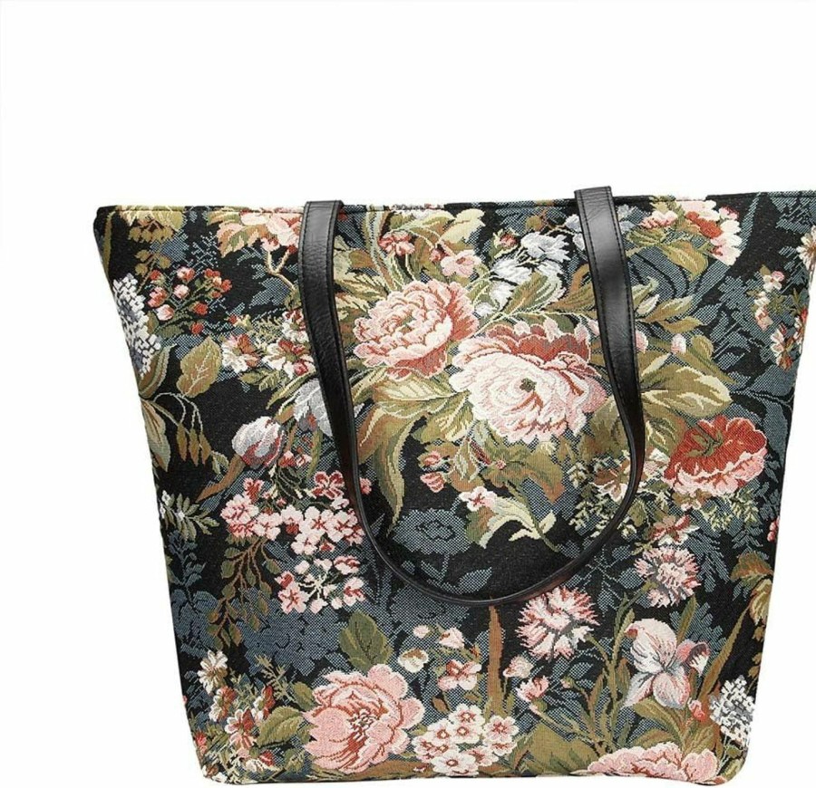 Signare Signare Tapestry Shoulder Bag Tote Bag For Women With Peony Flower (Shou-Peo) Shoulder Handbags