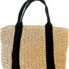 Generic Rattan Women Shoulder Bags Large Capacity Female Summer, Beach, Minimalist, Daily, Top-Handle Handbag,Straw Totes Shoulder Handbags