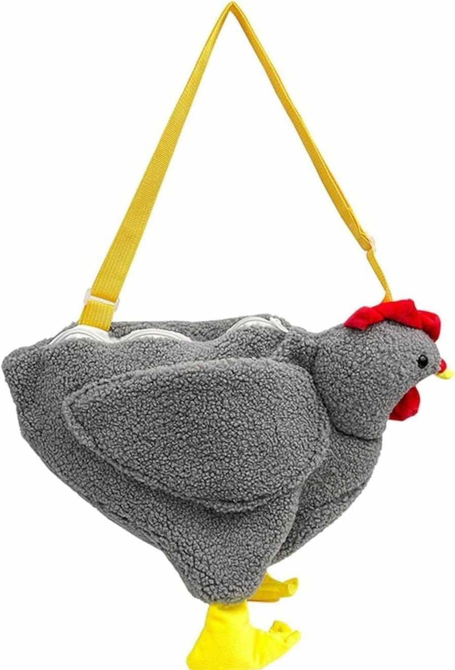 ZYLZHMCH Chicken Purse Cute Chicken Bag Fluffy Hen Shoulder Plush Handbag Crossbody Purse,Funny Animal Cartoon Crossbody Bag Shoulder Handbags