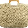 YYW Yyw Large Handwoven Straw Bag Travel Shopping Handbag Woven Straw Beach Bag For Women Girls Shoulder Handbags