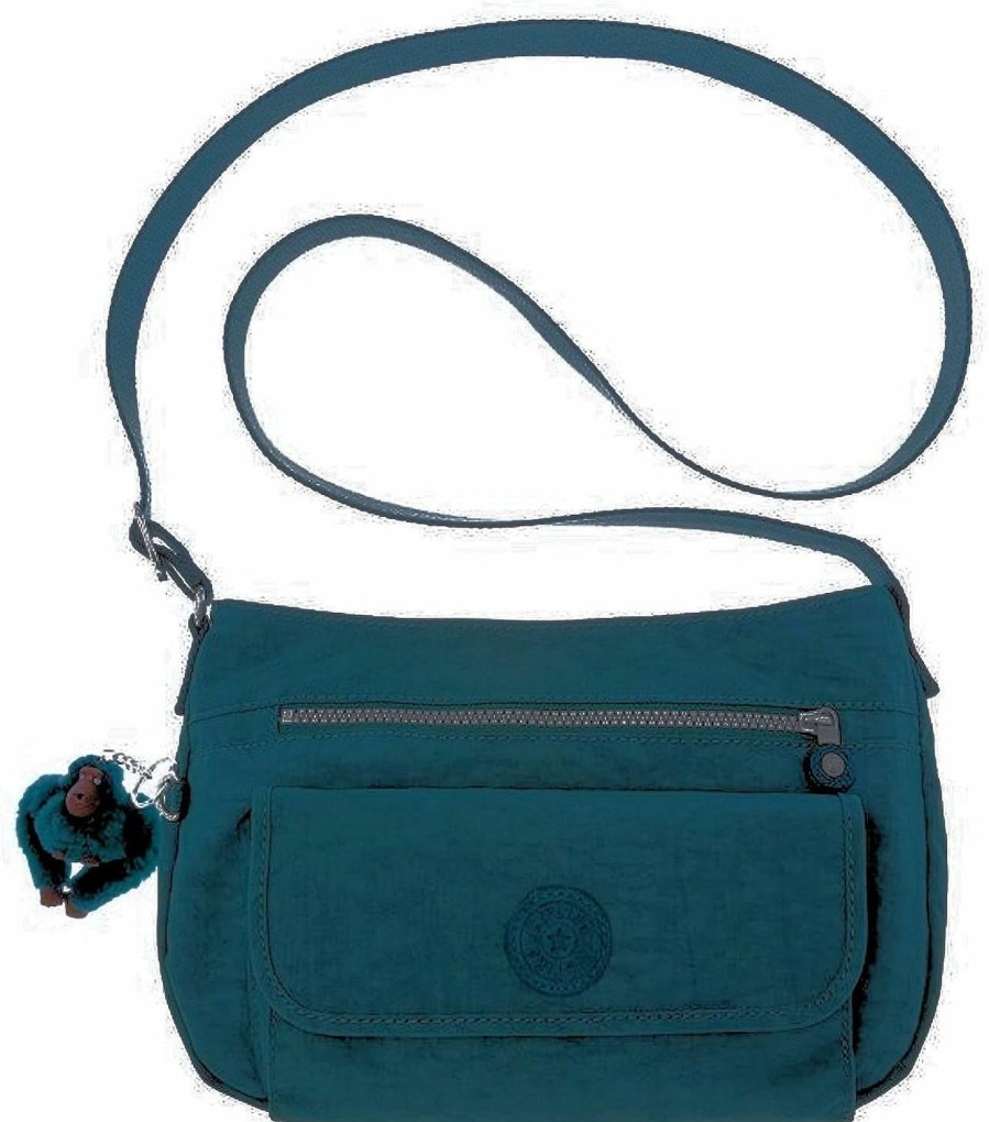 Kipling Kipling Women'S Syro Crossbody Shoulder Bag Medium Night Teal Tonal Shoulder Handbags