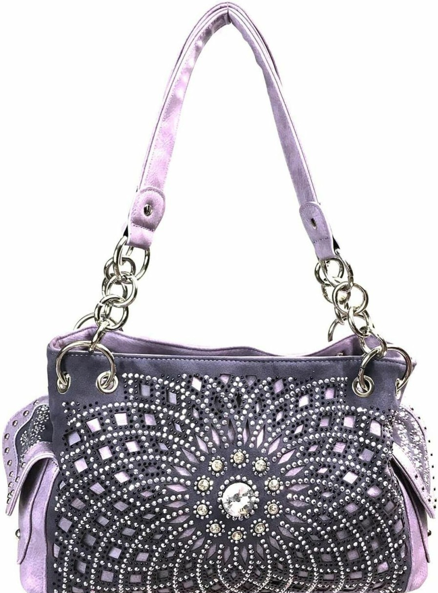 Zzfab Zzfab Starburst Concealed Carry Purse Rhinestone Western Handbag Shoulder Handbags