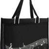 HilerPunk Hilerpunk Music Tote Bag Handbag,Piano Bag,Nylon Cloth Waterproof Women'S Shopping Bag,Travel Bag With High Note Zipper, Shoulder Handbags