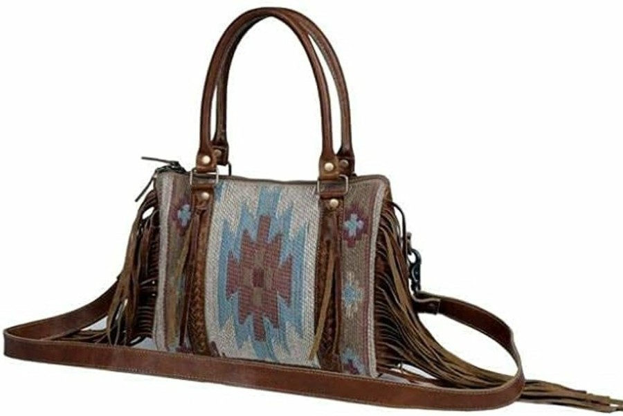 Myra Bag Myra Bag Female Blue Rays Concealed Carry Bag Upcycled S-3409 Shoulder Handbags