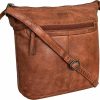 RUSTIC TOWN Leather Sling Bag For Women - Washed Leather Crossbody Bag Vintage Travel Shoulder Purse Handbag For Girls Shoulder Handbags