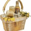 Mary Frances Mary Frances Chilled Beaded Wine Top Handle Handbag, Gold Shoulder Handbags