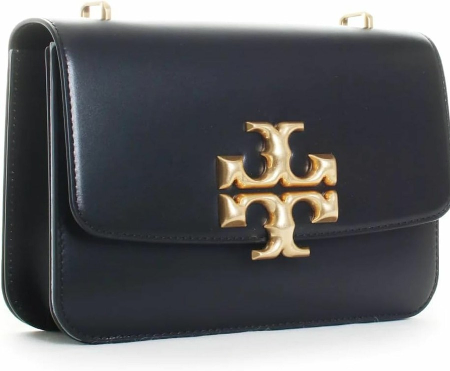 Tory Burch Tory Burch Women'S Black Leather Eleanor Convertible Shoulder Handbag Shoulder Handbags