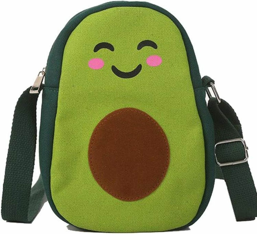 MILATA Milata Fruit Avocado Shape Design Novelty Girls Purse Canvas Crossbody Bag Chic Shoulder Bag For Women Shoulder Handbags