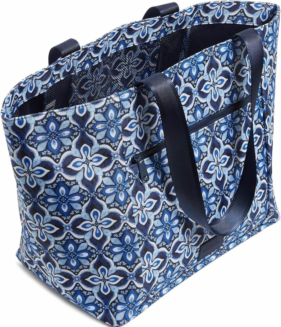 Vera Bradley Women'S Recycled Lighten Up Reactive Drawstring Family Tote Bag Shoulder Handbags