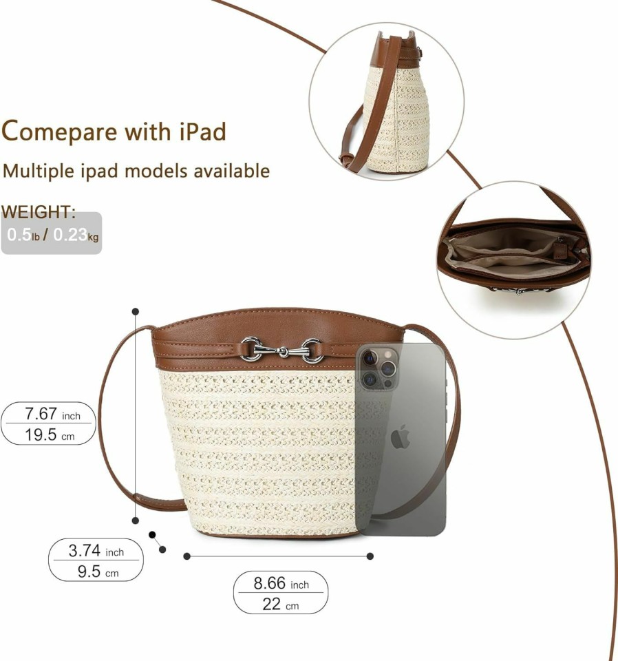 Gladdon Gladdon Small Straw Purses For Women Mini Straw Shoulder Bags For Women Crossbody Woven Purse Clutch Rattan Bag Shoulder Handbags