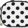 ALAZA Alaza Women'S Polka Dot Black White Cross Body Bag Chain Shoulder Handbag Purse With Tassel Shoulder Handbags