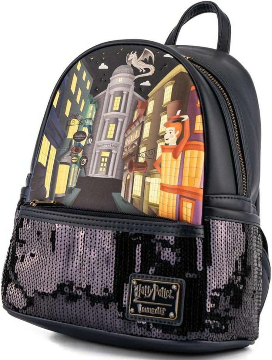 Loungefly Loungefly Harry Potter Diagon Alley Sequin Womens Double Strap Shoulder Bag Purse Shoulder Handbags