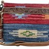 Myra Bag Myra Bag Female Sunset Hand-Tooled Bag Upcycled Cotton & Leather S-3076 Shoulder Handbags