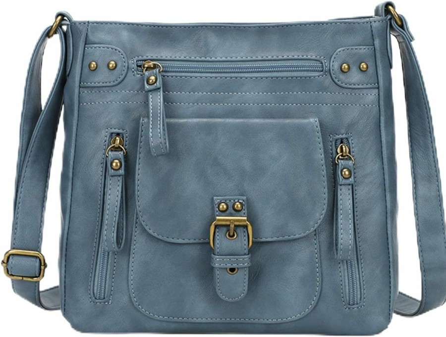 KL928 Kl928 Crossbody Bags For Women, Multi Pocket Shoulder Bags, Medium Pu Leather Cross Body Purses Shoulder Handbags