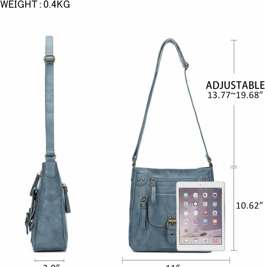 KL928 Kl928 Crossbody Bags For Women, Multi Pocket Shoulder Bags, Medium Pu Leather Cross Body Purses Shoulder Handbags