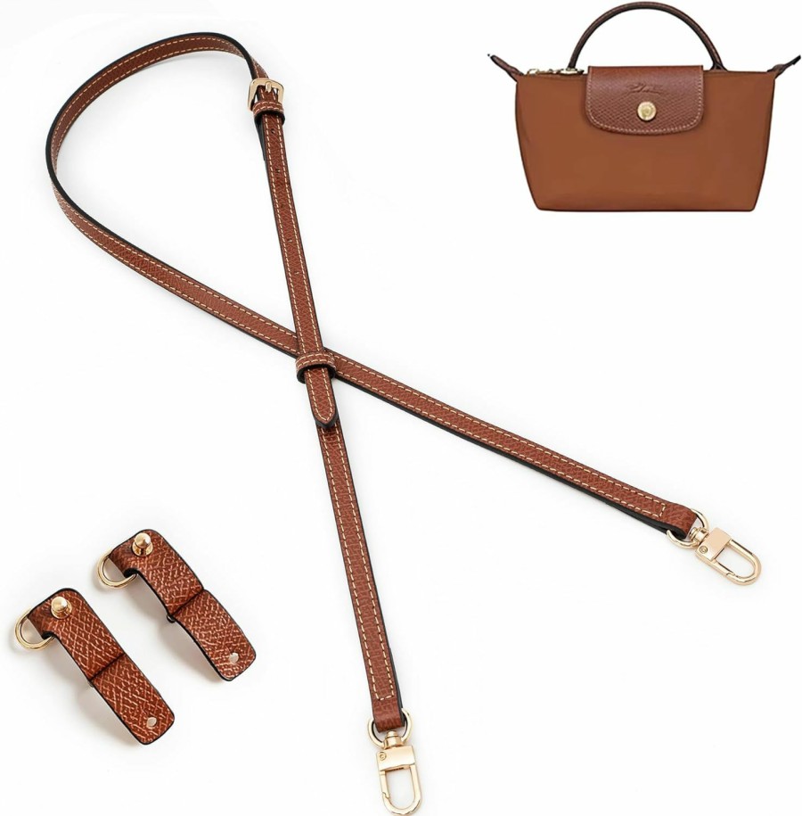 KOMHPS Komhps Purse Straps Replacement, Leather Handbag Crossbody Shoulder Strap Adjustable For Longchamp Bag Women Shoulder Handbags