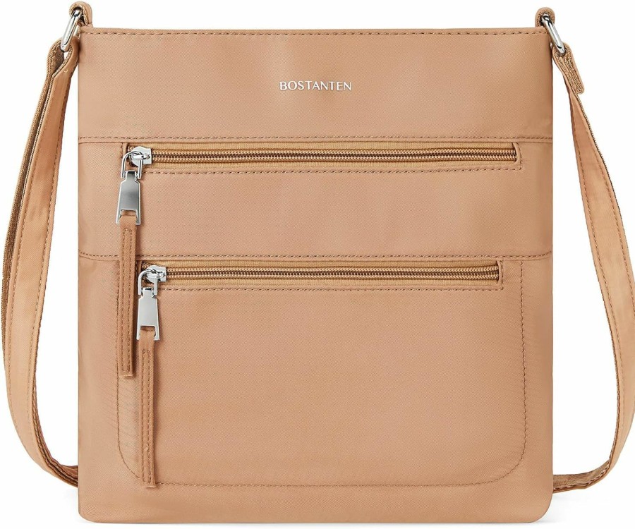 BOSTANTEN Bostanten Crossbody Bags Purses For Women Trendy Soft Leather Shoulder Handbags With Adjustable Strap Zipper Pocket Medium Shoulder Handbags