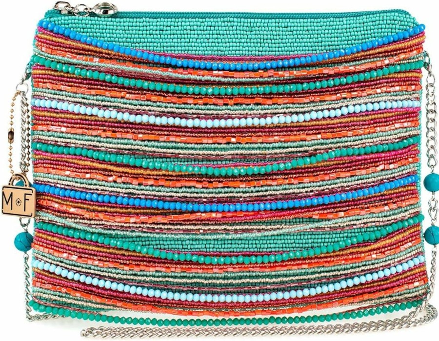 Mary Frances Mary Frances Sway With Me Beaded Shoulder Handbag, Multicoloured Shoulder Handbags