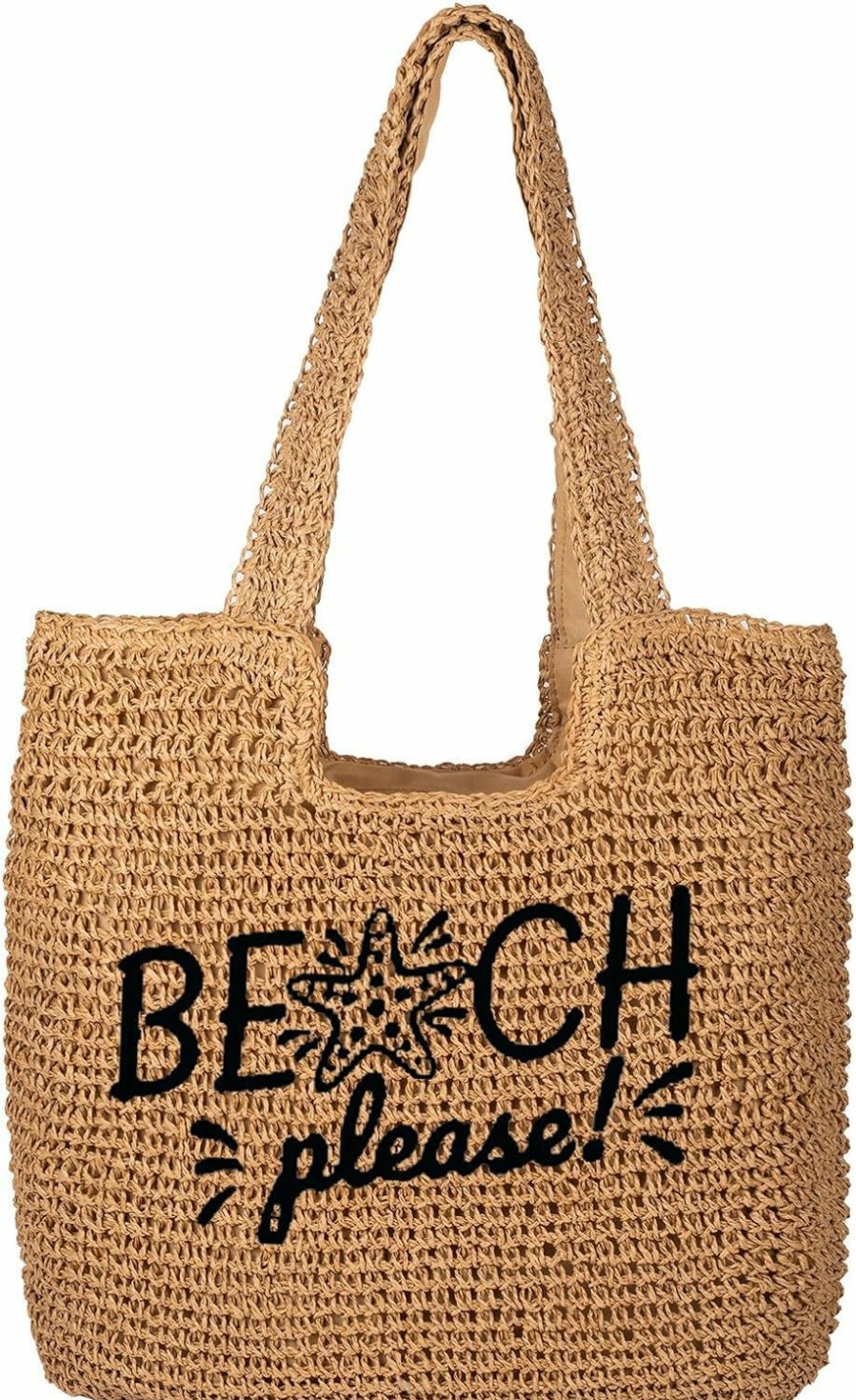 AnChang Anchang Straw Beach Bag Large Beach Tote Bag For Women Foldable Beach Bag With Zipper Summer Woven Straw Bag Shoulder Handbag Shoulder Handbags