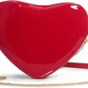 HOXIS Heart Women Shoulder Bag Glossy Vegan Leather Chain Cross Body Bag Cosplay Purse Shoulder Handbags