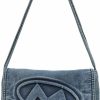 PPFireUM Washed Denim Bag Retro Single Shoulder Bag For Women Beach Bag Chic Tote Handbag Lightweight Underarm Blue Jeans Satchel Shoulder Handbags