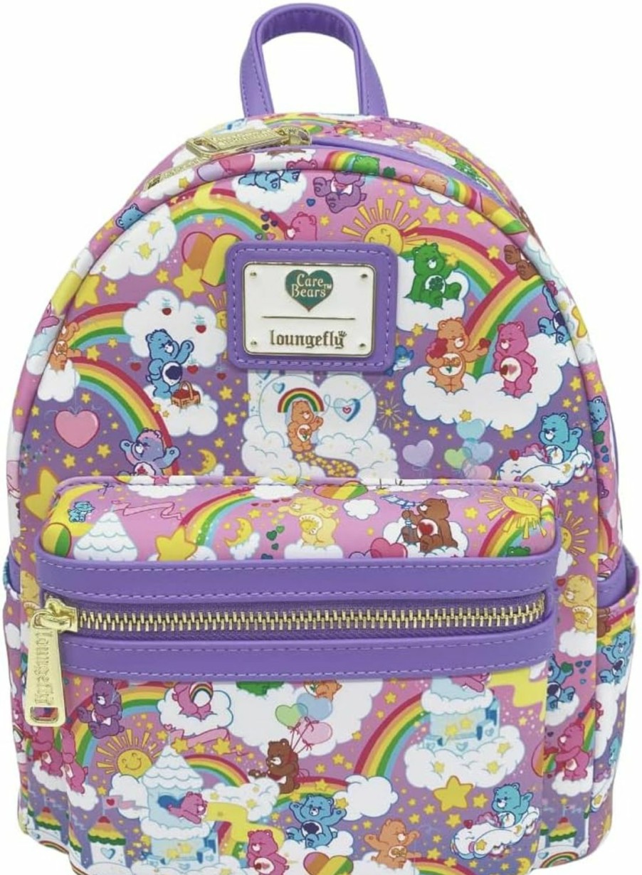 Loungefly Loungefly Exclusive Care Bears Rainbow All Over Print Double Strap Shoulder Bag Shoulder Handbags