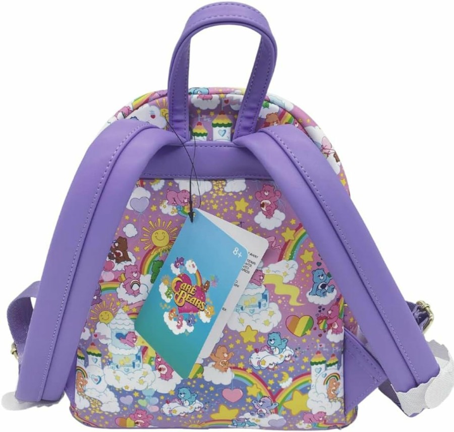 Loungefly Loungefly Exclusive Care Bears Rainbow All Over Print Double Strap Shoulder Bag Shoulder Handbags