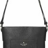 Kate Spade New York Kate Spade New York Women'S Elise Pebbled Leather Bucket Bag, Black Shoulder Handbags