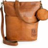 BERLINER BAGS Berliner Bags Vintage Leather Shoulder Bag Sofia, Two Strap Handbag For Women - Brown Shoulder Handbags